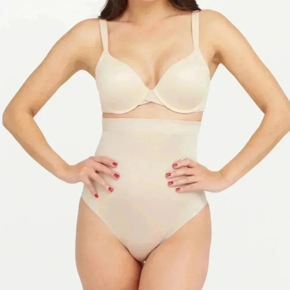 Spanx High Waist Thong in Champagne Beige - Picture 1 of 10